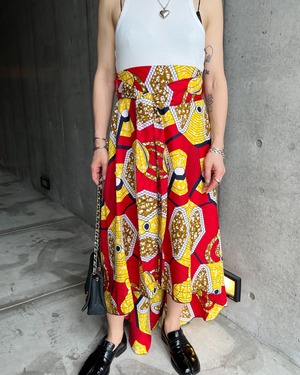 african batik pattern design long skirt