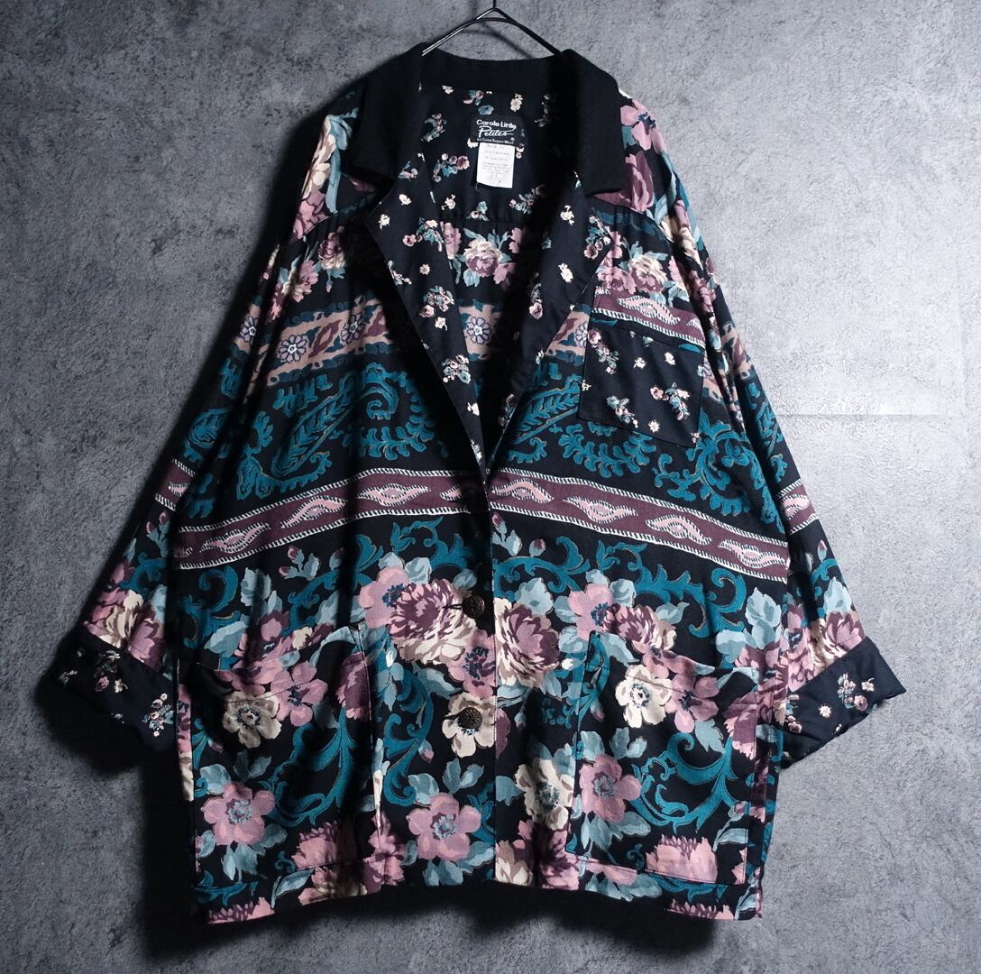 Multicolor Flower & Botanical Design Easy Tailored Jacket