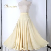 社交ダンス 衣装 スカート イエロー系 チャコット Chacott 日本製 レッスン 練習 練習着 軽やか ふんわり 透け感 クリーム色 ベージュ系 無地 シンプル かわいい おしゃれ 上品 シフォン アイボリー 軽やかスカート ふんわりデザイン 躍動感 ダンスレッスン 透け感素材 スタイリッシュ フェミニン レディース