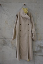 Long coat with a beige, coated lining