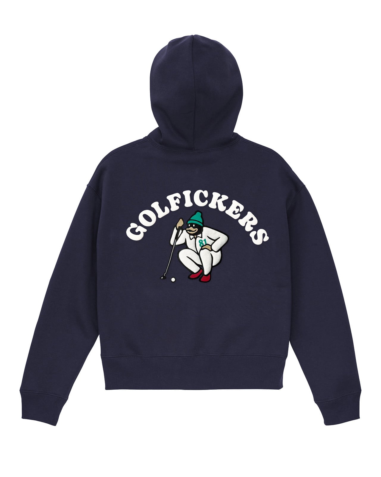 HOLE 613] Full-zip BOX Wide Hoodie -Navy- ☆予約商品 | Golfickers