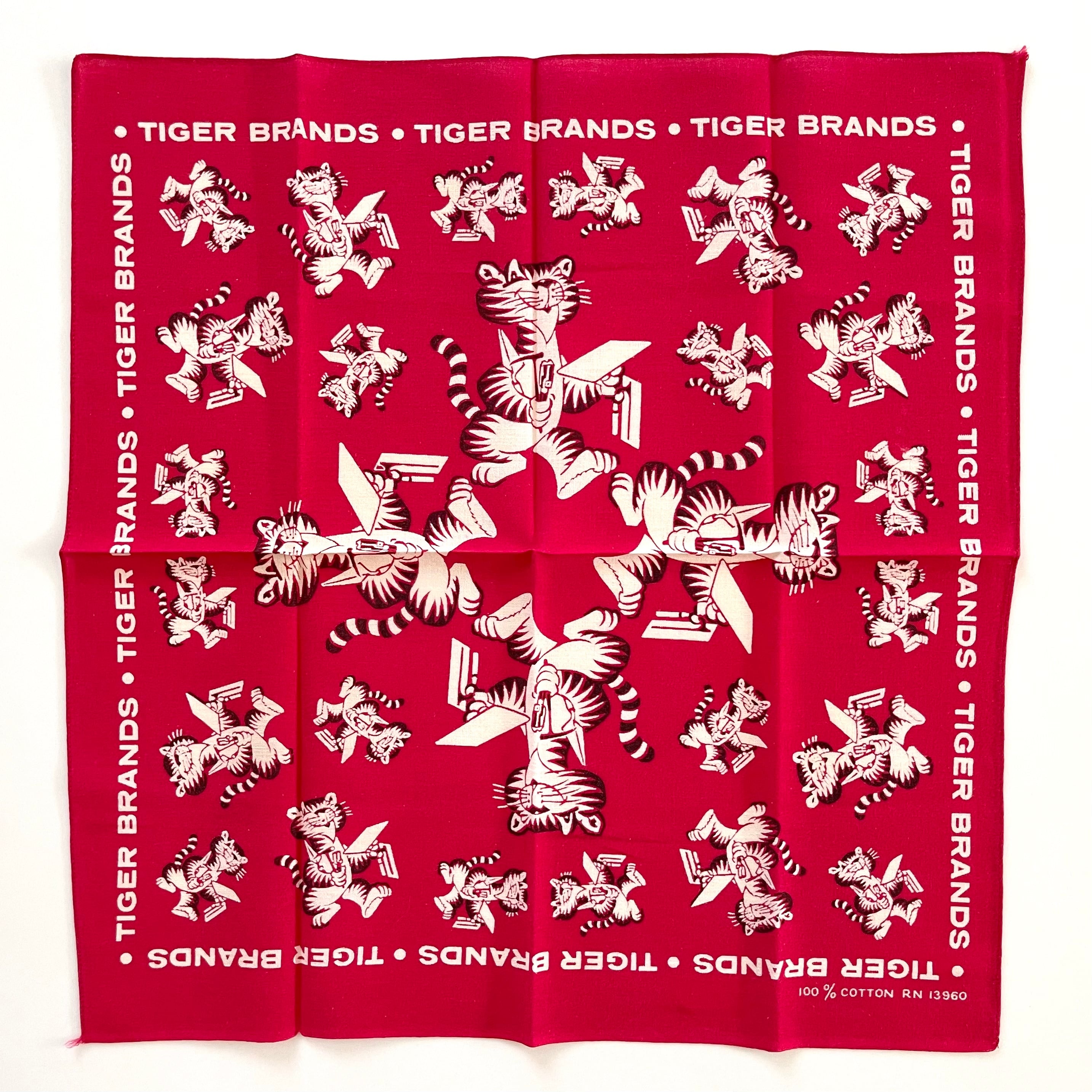 60sヴィンテージバンダナ 1960s クロスバンダナ RN 14193 - 古着屋HamburgCafe