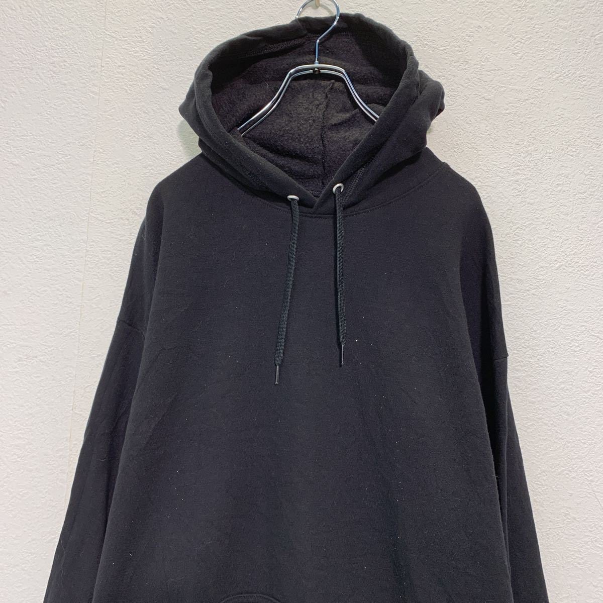 Hanes 無地 スウェット パーカー L ブラック 黒 ヘインズ フーディー