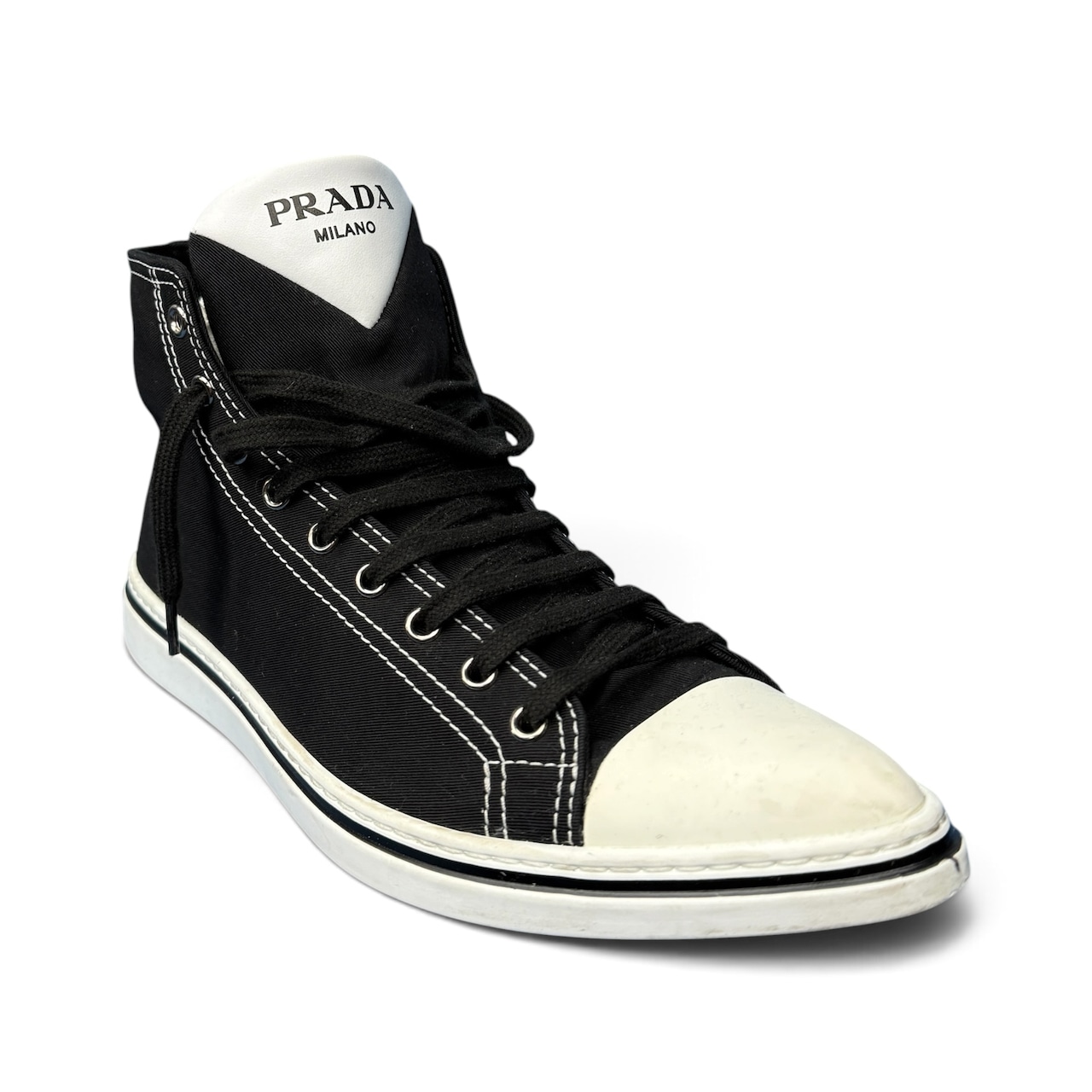 【PRADA】プラダ POINTY HIGH-TOP SNEAKER スニーカー