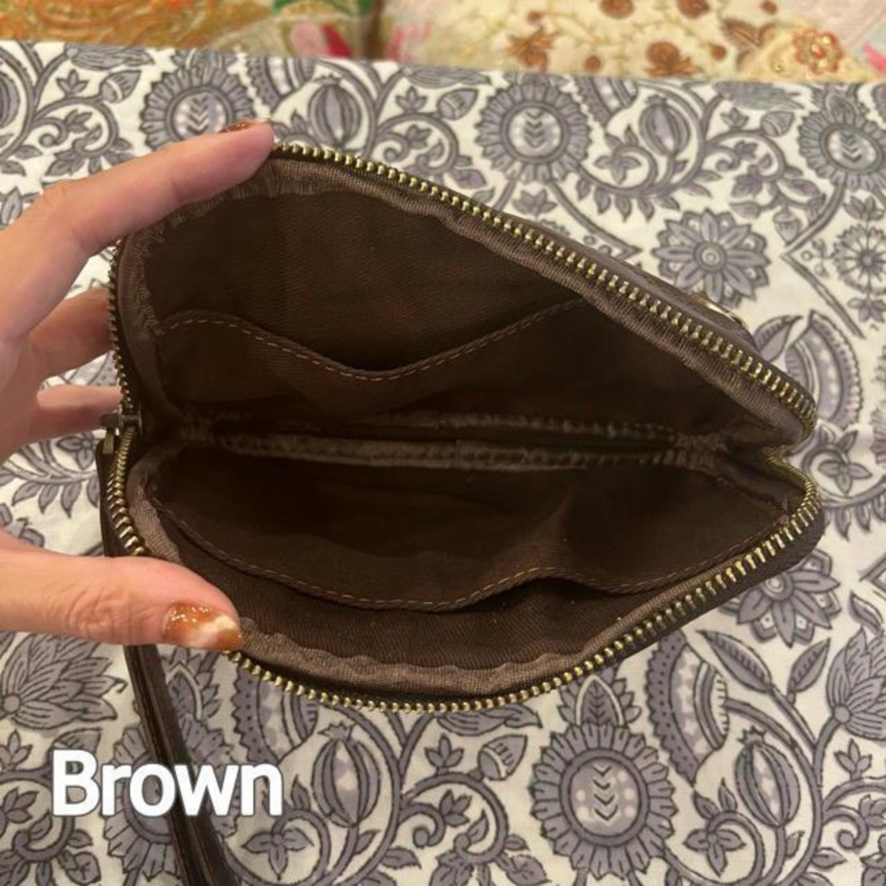 TOPANGA Accessory　Leather pouch with pockets 2Color　ポケット付きレザーポーチ　ブラック　ブラウン　ポーチ　ウォレット　ギフト　プレゼント