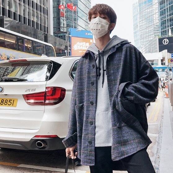 全2色 シャツ チェック オーバーサイズ ビッグシルエット