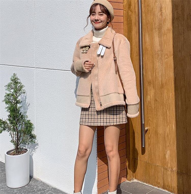 韓国大人気 デザイン 早い者勝ち ラムウールコート 短いスタイル コート レジャー ファー シンプル