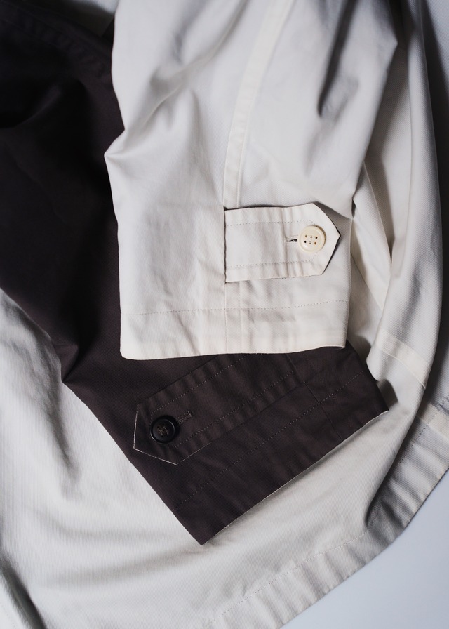 90’s HERMÉS by Martin Margiela reversible cotton balmaccan coat