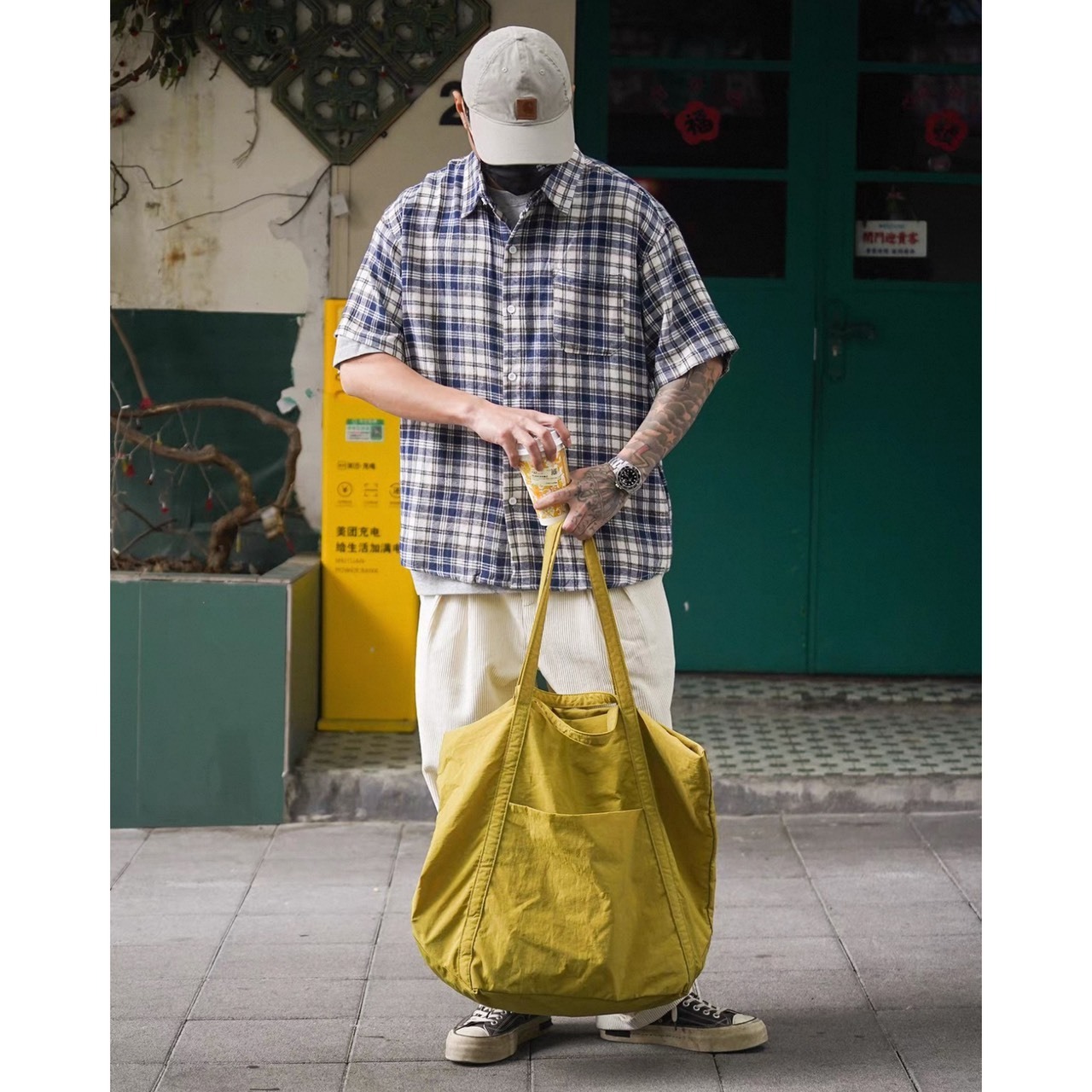 Flannel check chest pocket shirt 1457 - 2