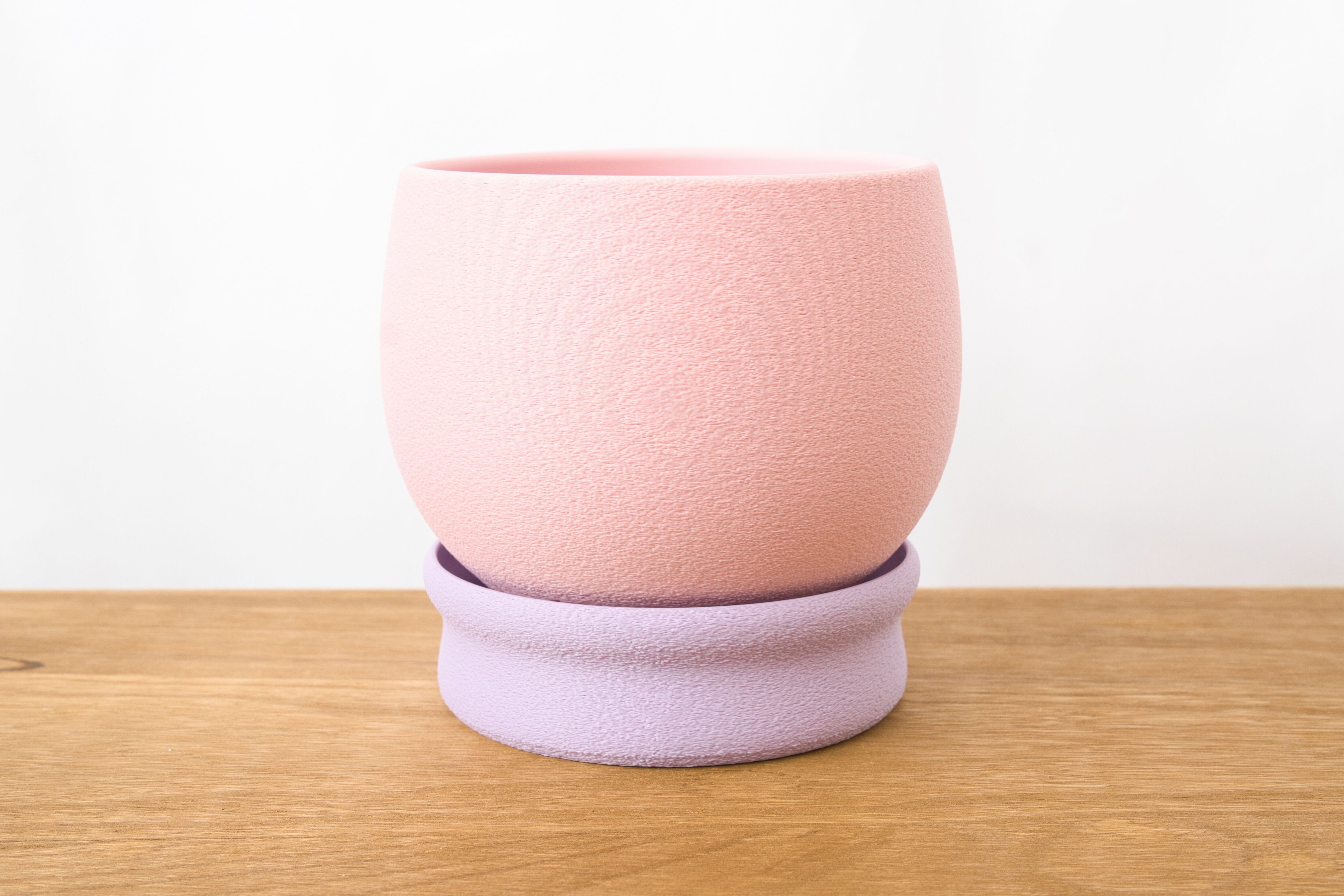 受け皿鉢(4号サイズ)｜ピンク×パープル | みどりのグリーンSHOP