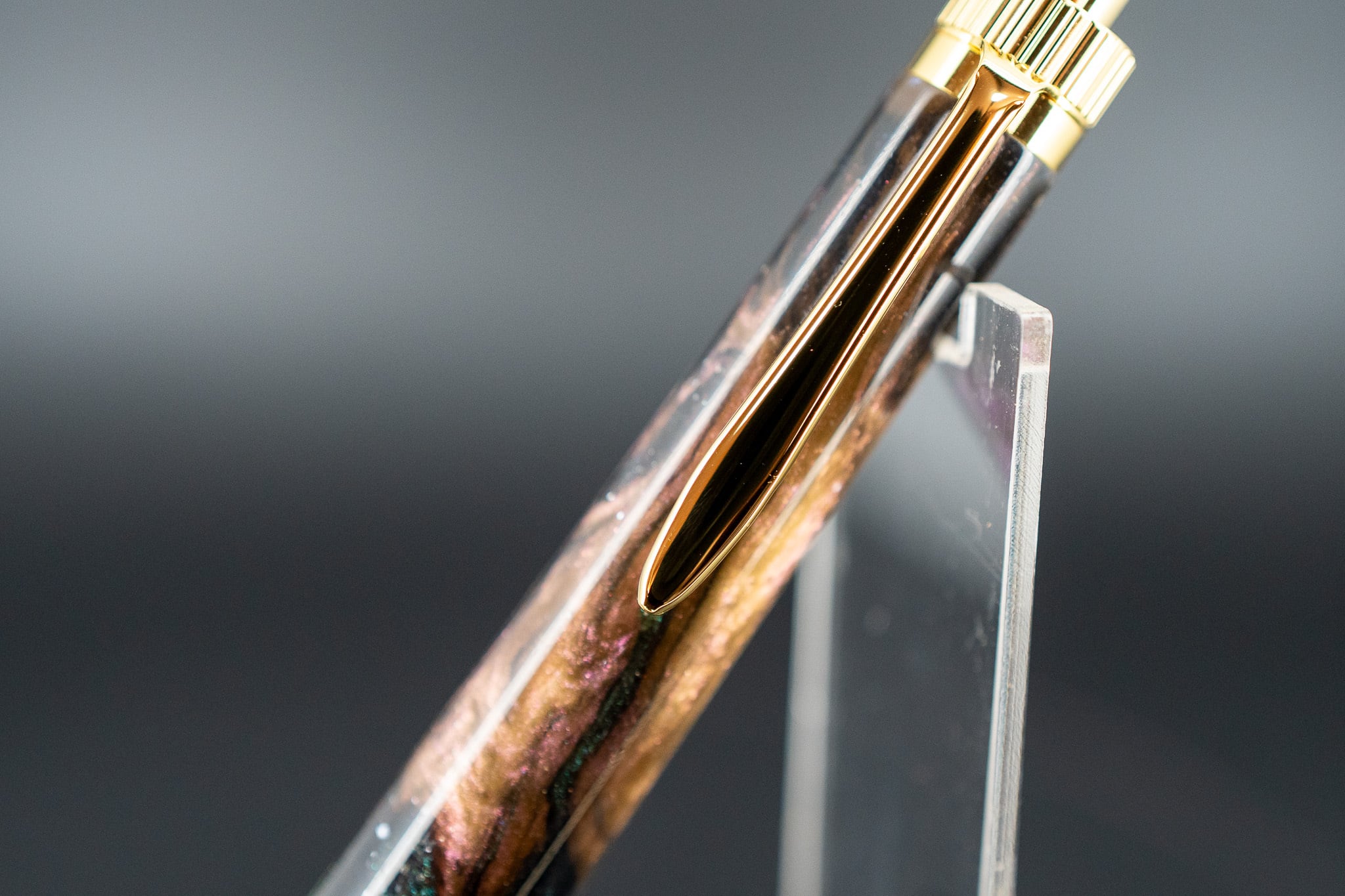 創造性と透明美】 レジン gold BP | 木軸ペン工房 金杢犀