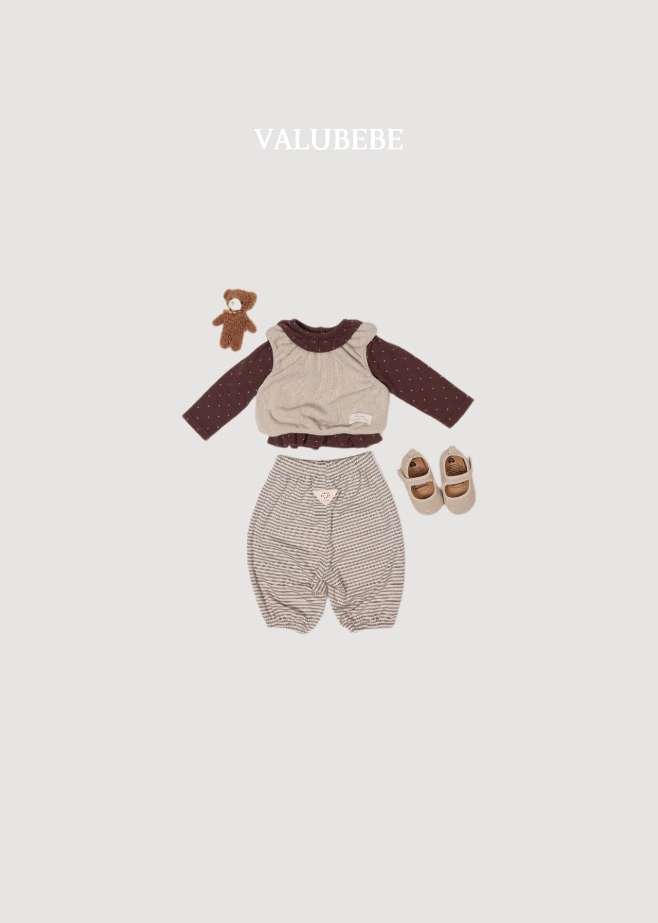 送料無料【予約】/ autumnエンボパンツ(ボーダー) /valubebe