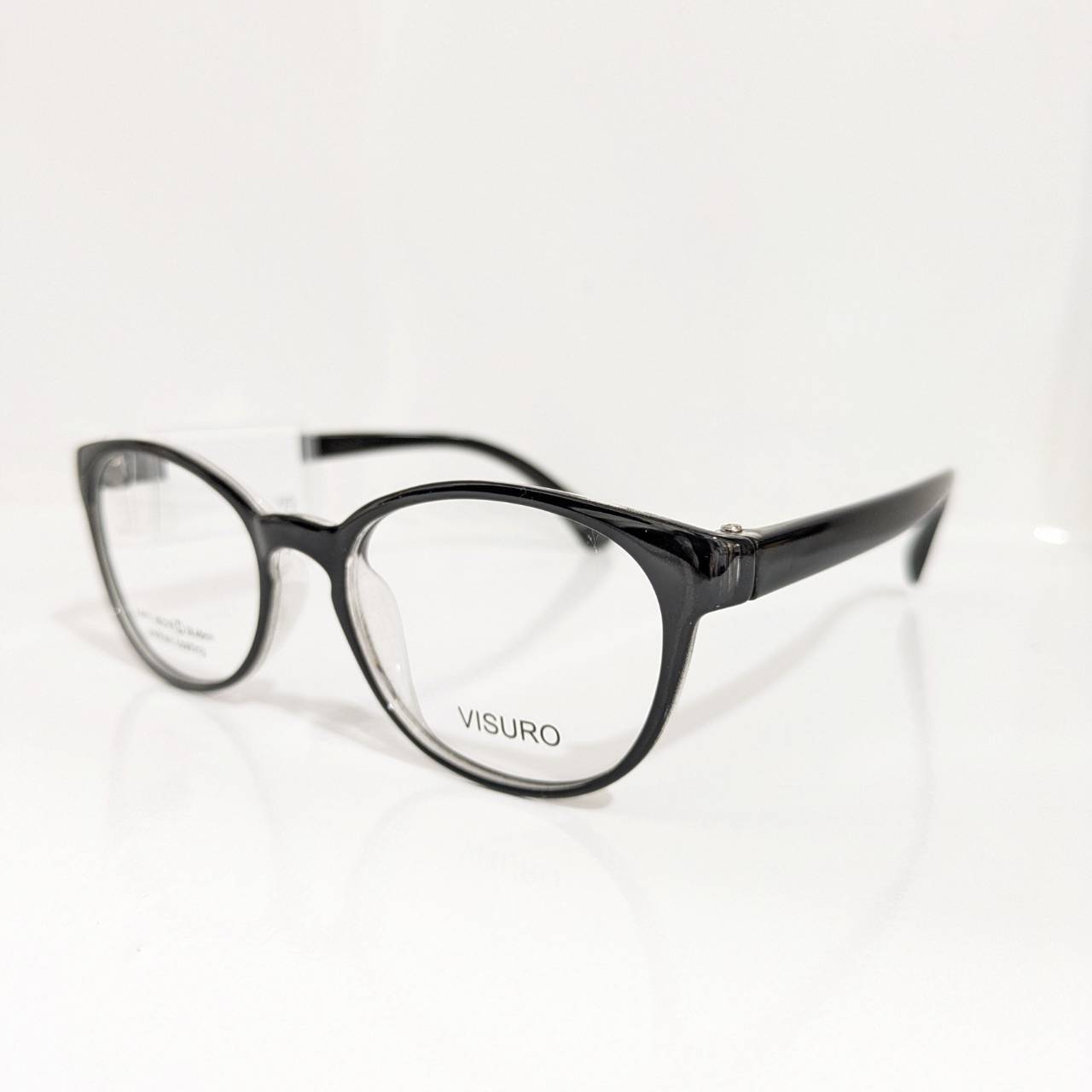 【VISURO】オーバルセルフレーム ブラック