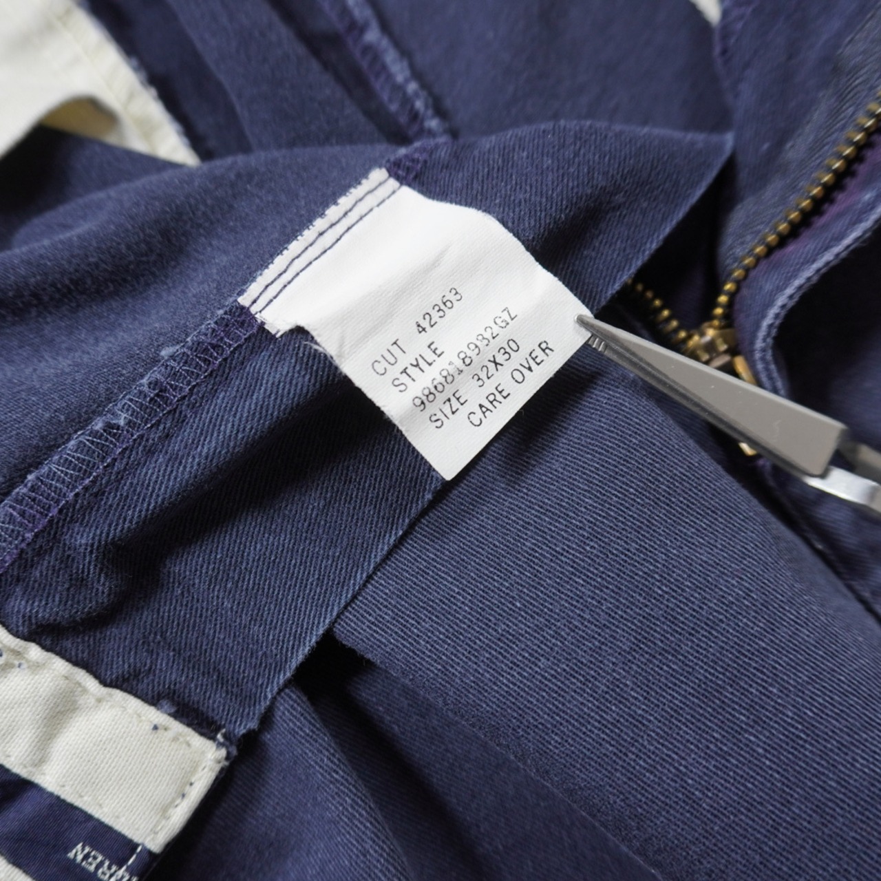 90s Polo by Ralph Lauren POLO CHINO ANDREW "made in USA" navy W31L26相当 古着 - 8