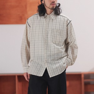 グリッドチェック オーバーサイズシャツ A2053