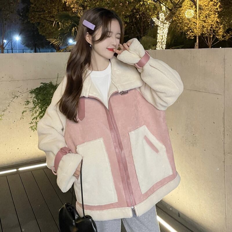 ウィンターファーコート レディースベルベットジャケット コットン 冬物 萌量不足85942117474