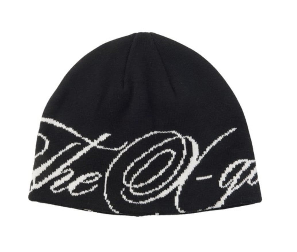 X-girl】THE X-GIRL SCRIPT LOGO JACQUARD BEANIE 帽子 ビーニー