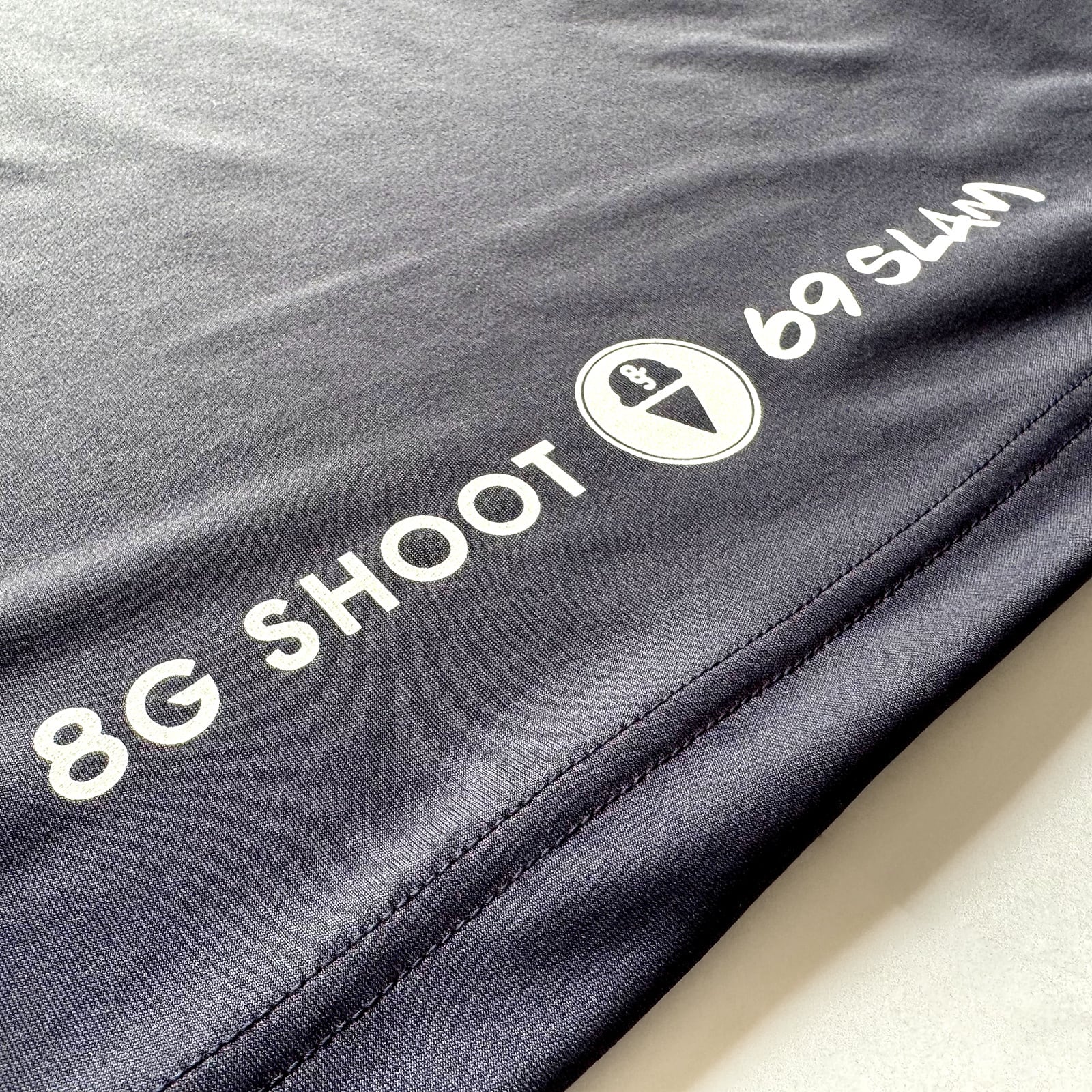 8G SHOOT × 69SLAM MESH SWITCHING MOCK NECK TEE -NAVY/GREIGE- | 8G