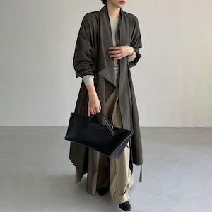 drape design long coat 14671