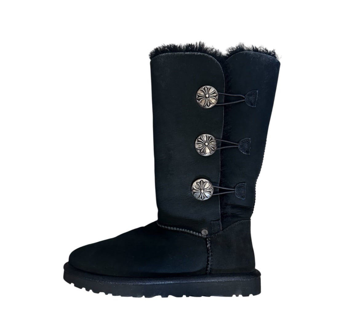 CHROME HEARTS クロムハーツ UGG ムートンクロスボールコンチョ