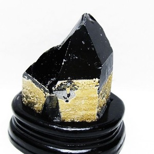 モリオン 黒水晶 原石 山東省産 台座付属 一点物 181-4480