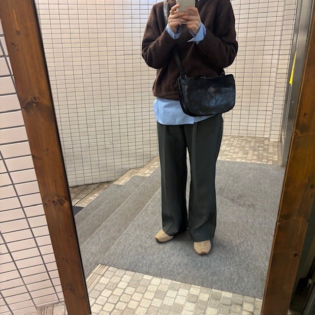 B.stuff　ナイロンコンビショルダーバッグ(クロ)