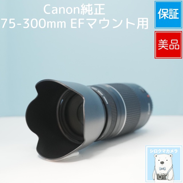 Canon純正 75-300mm EFマウント用 望遠レンズ 美品 シロクマカメラ a7212