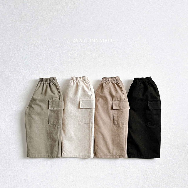 【取寄】vivid-i｜chino cargo pants｜チノカーゴパンツ｜XS-JM｜kids&jr｜26 autumn