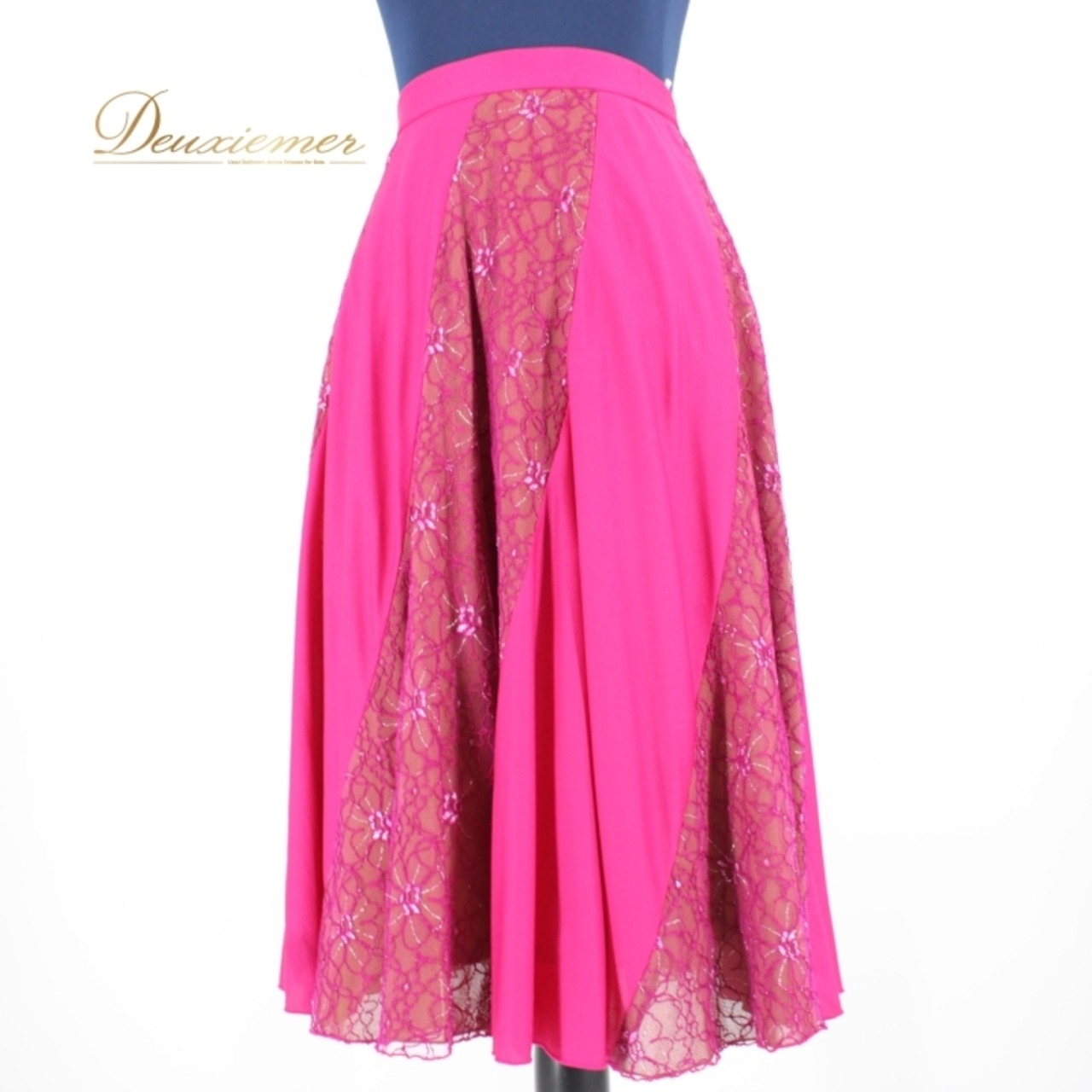 社交ダンス 衣装 スタンダード スカート レッスンウェア 女性用 レディース オールシーズン パープル系 マゼンダ 紫 SEKINE セキネ レース フェミニン 花柄 ダンス衣装 軽やか シンプル おしゃれ 伸縮性 日本製 夏用 秋用 冬用 春用 レッスン コスチューム カジュアル スタイリッシュ パーティー 体型カバー 快適 シルエット