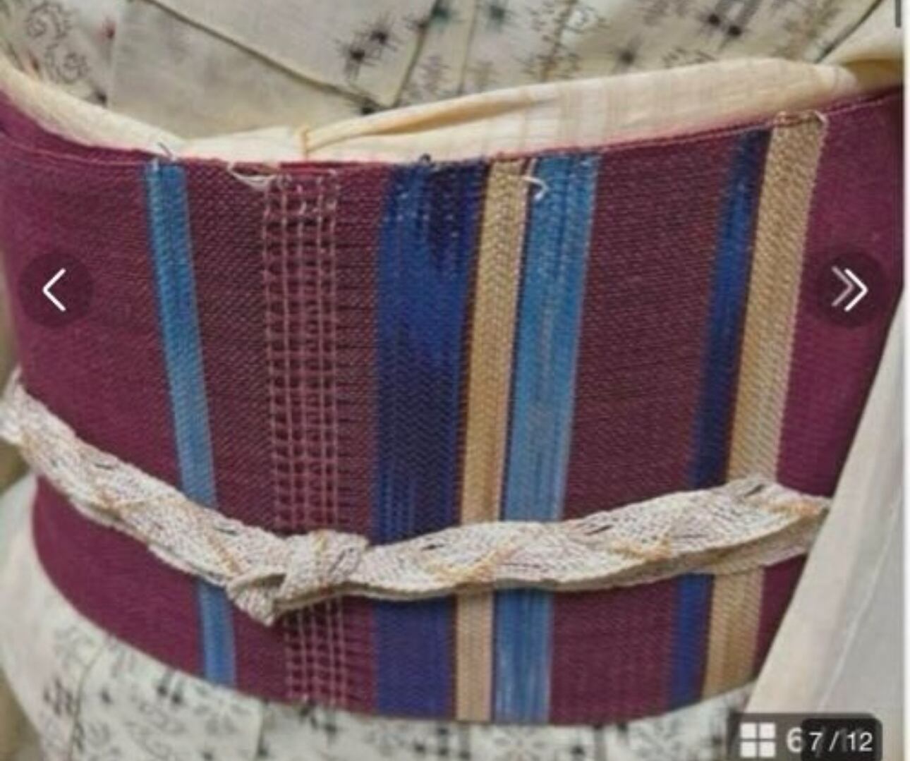美品 羅 麻 名古屋帯 草木染め パープル | HAKURO MIYABI