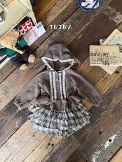 韓国子供服 / JUJUA / 26Autumn / ココ フードジップアップ / 秋服 *XS~XL*