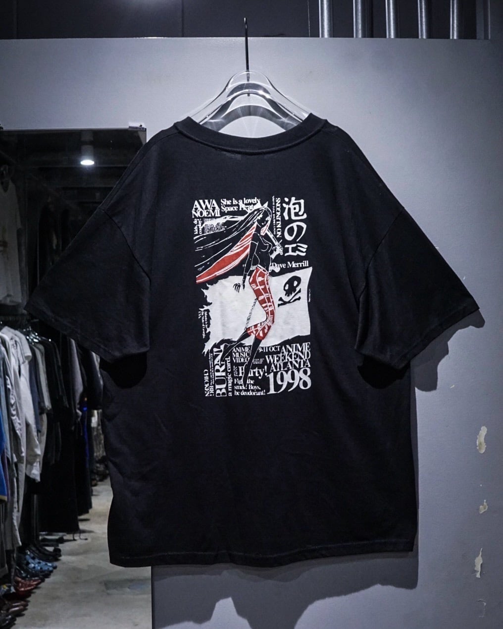 1995年TK DANCE CAMP当時物TシャツL 会報 うちわフルセット add (C) vintage】90's “Anime Weekend Atlanta” Vintage T-Shirt