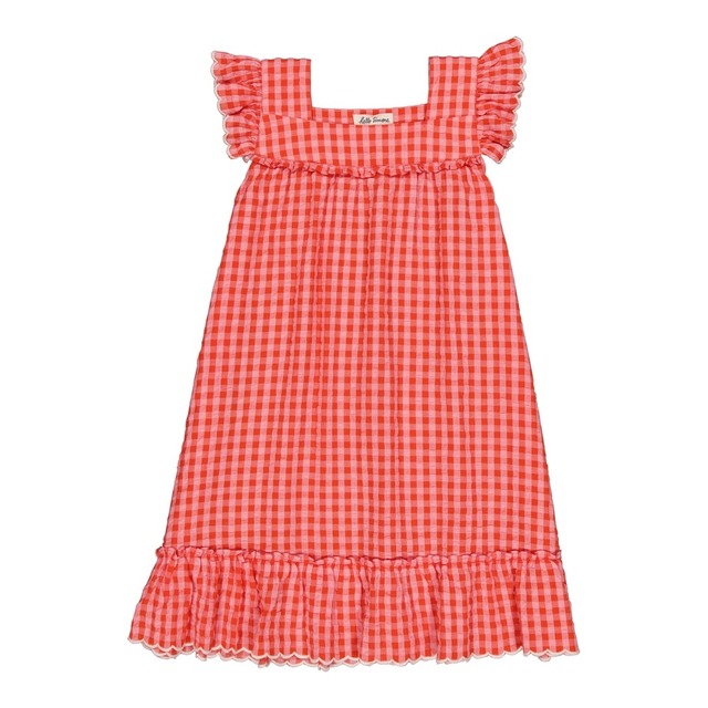 《ラスト6y》Hello Simone / Karina Dress - Red & Rose Check