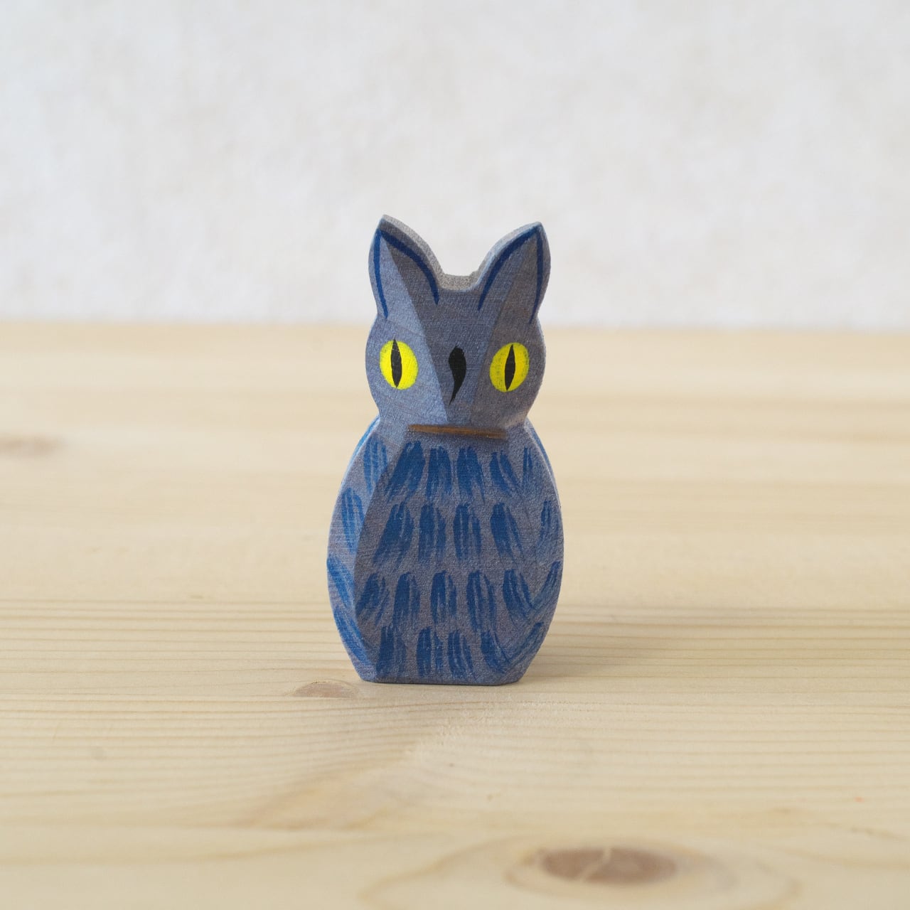 オストハイマー 1614 フクロウ(青) | 木のおもちゃ専門店 おもちゃ箱