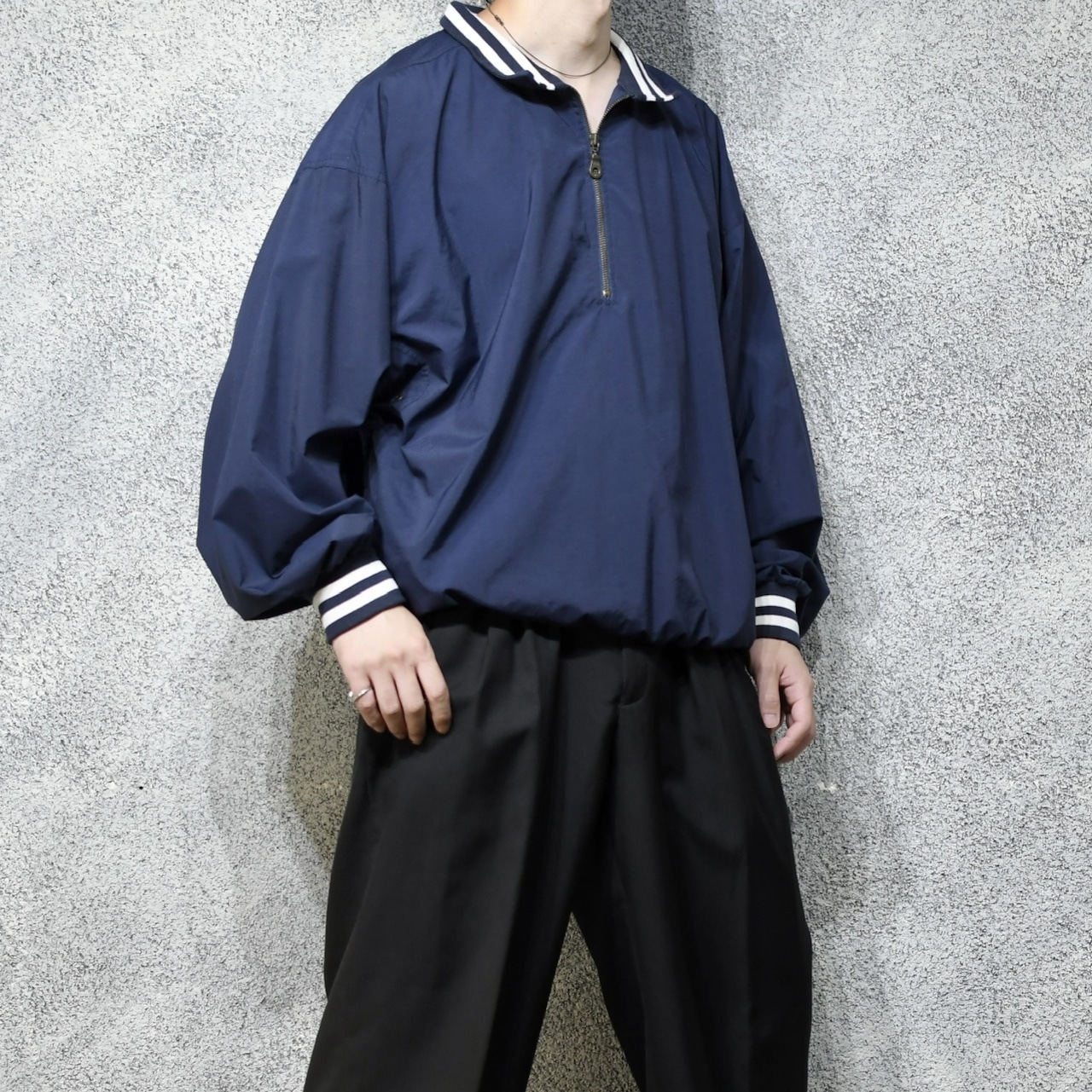half zip design nylon pullover