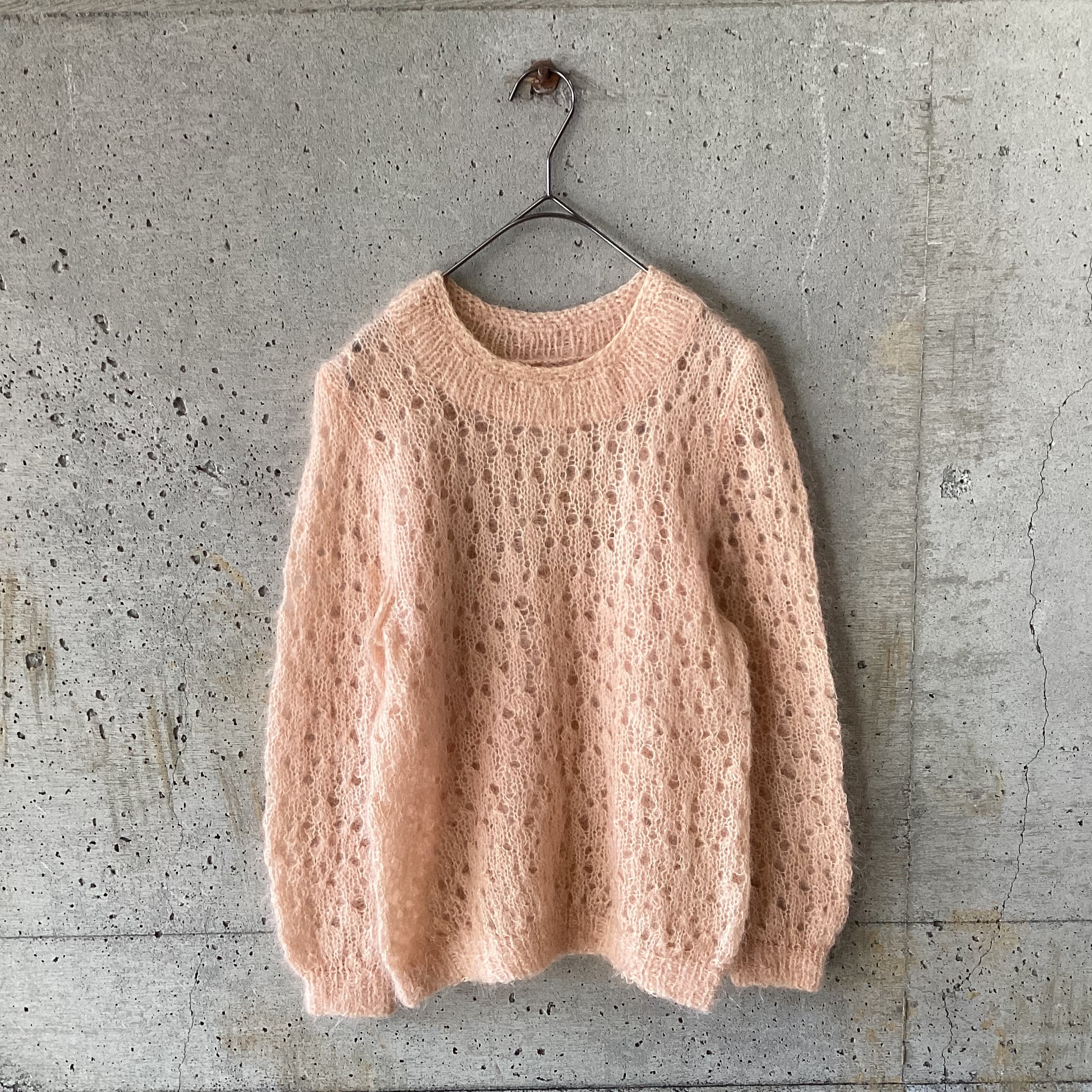 Pink mohair knit