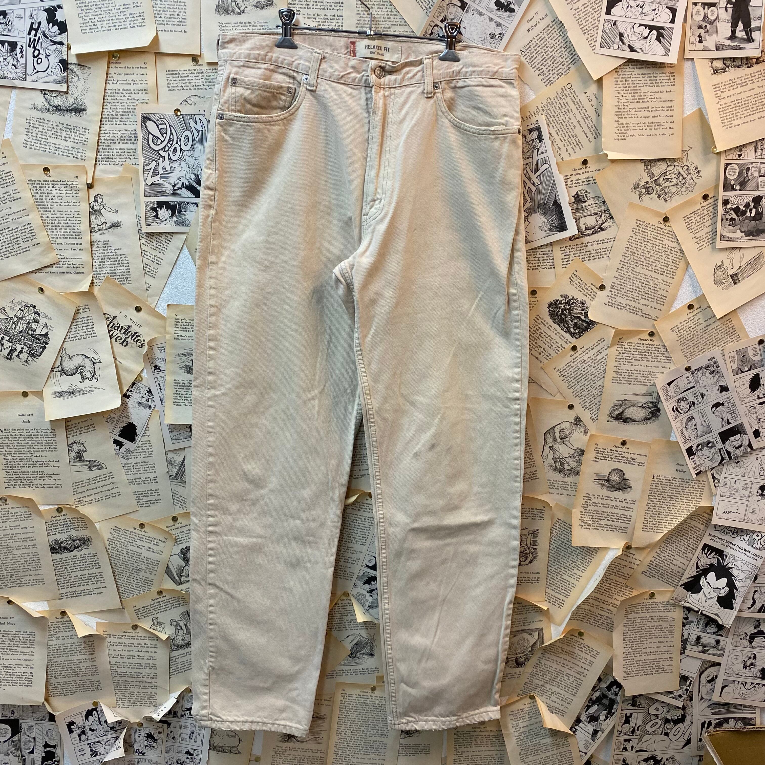 Levi’s550 ホワイトバギーワイドデニムパンツ 36×34