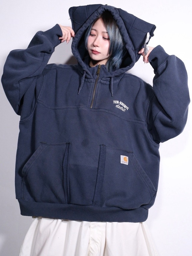 REMAKE / "carhartt" neko custom cropped hoodie