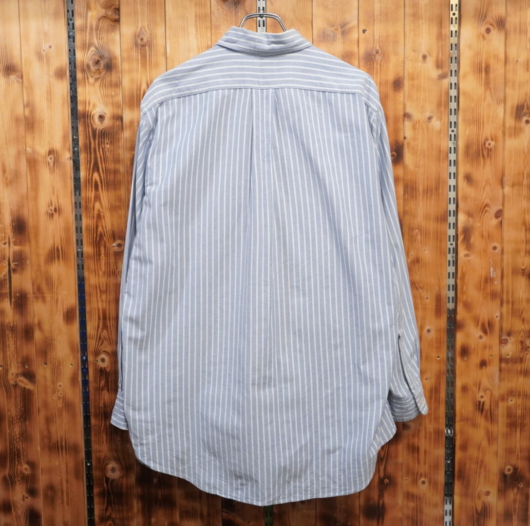エルエルビーン オックスフォード 長袖 ボタンダウンストライプシャツM 90s l.l.bean ボタンダウンシャツ 16 1/2 -34 /オックスフォード