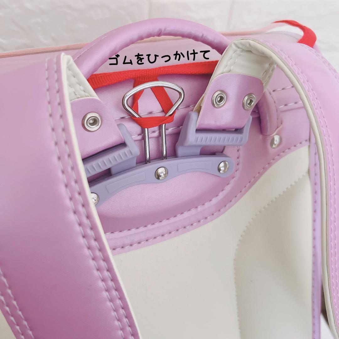 シャカシャカランドセルカバー 赤 ロリポップ うさぎ いちご