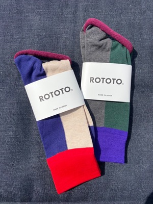 【ROTOTO】VERTICAL CREW SOCKS