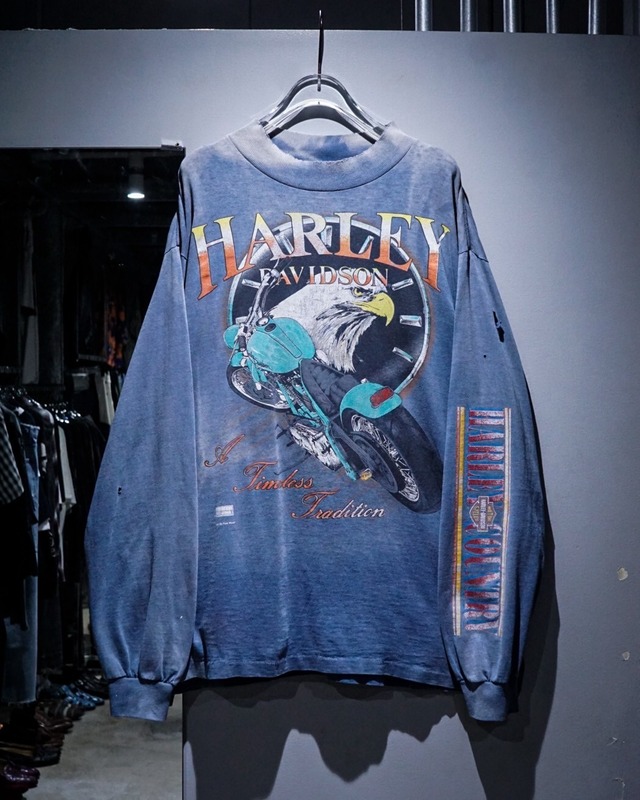 【add (C) vintage】"HARLEY DAVIDSON" Good Sunfade Vintage L/S T-Shirt