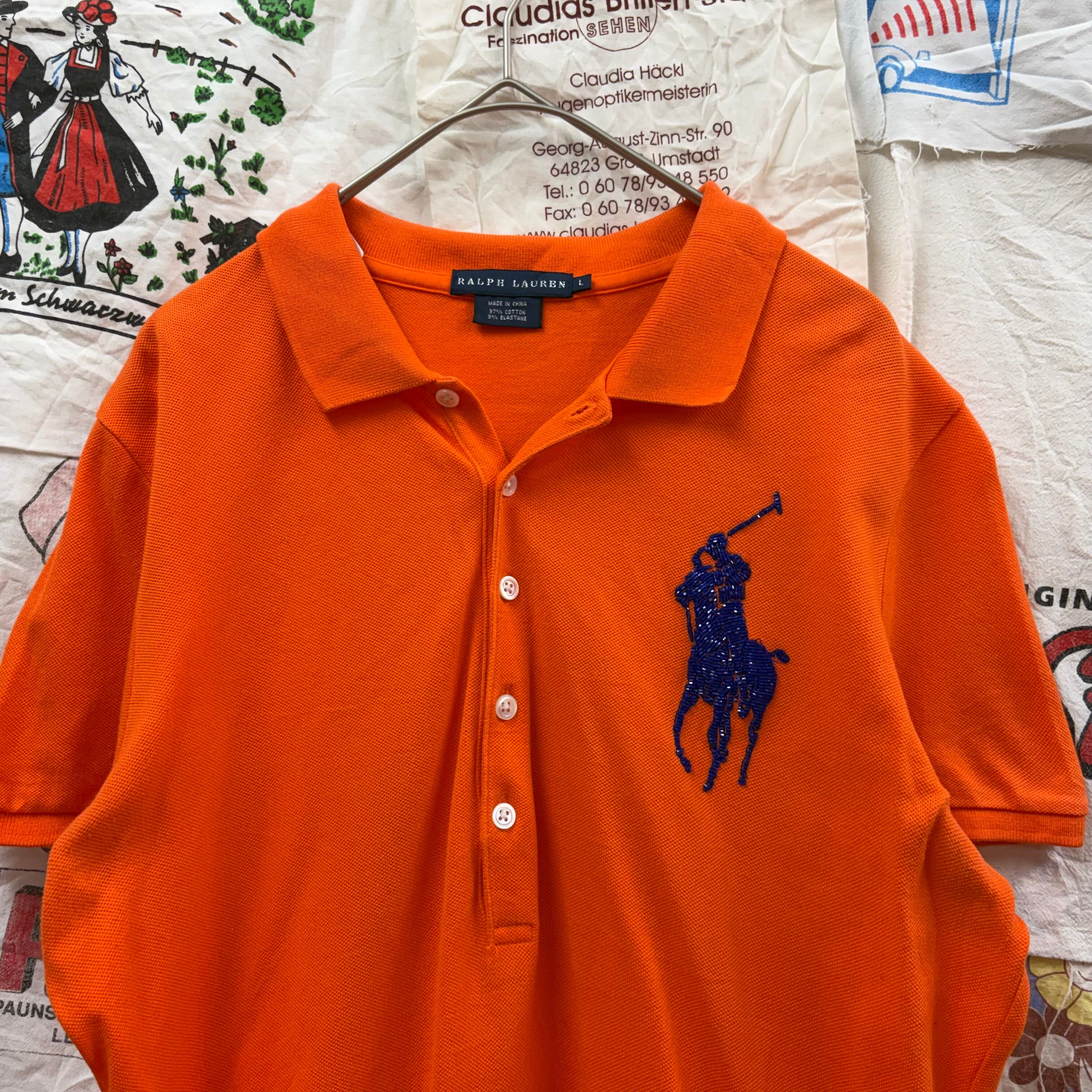 RALPH LAUREN ラルフローレン 半袖ポロシャツ ビッグポニー ビーズ赤 RALPH LAUREN ビックポニービーズ半袖ポロシャツ | 古着屋PENNY