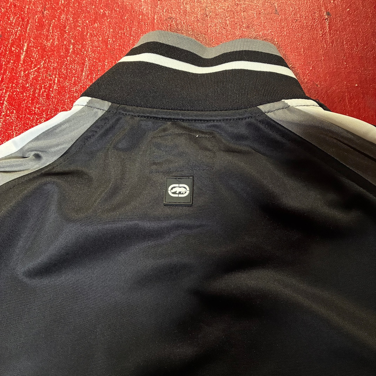 ECKO UNLTED Hip Hopトラックジャケット 黒×グレー オーバーサイズ エコー