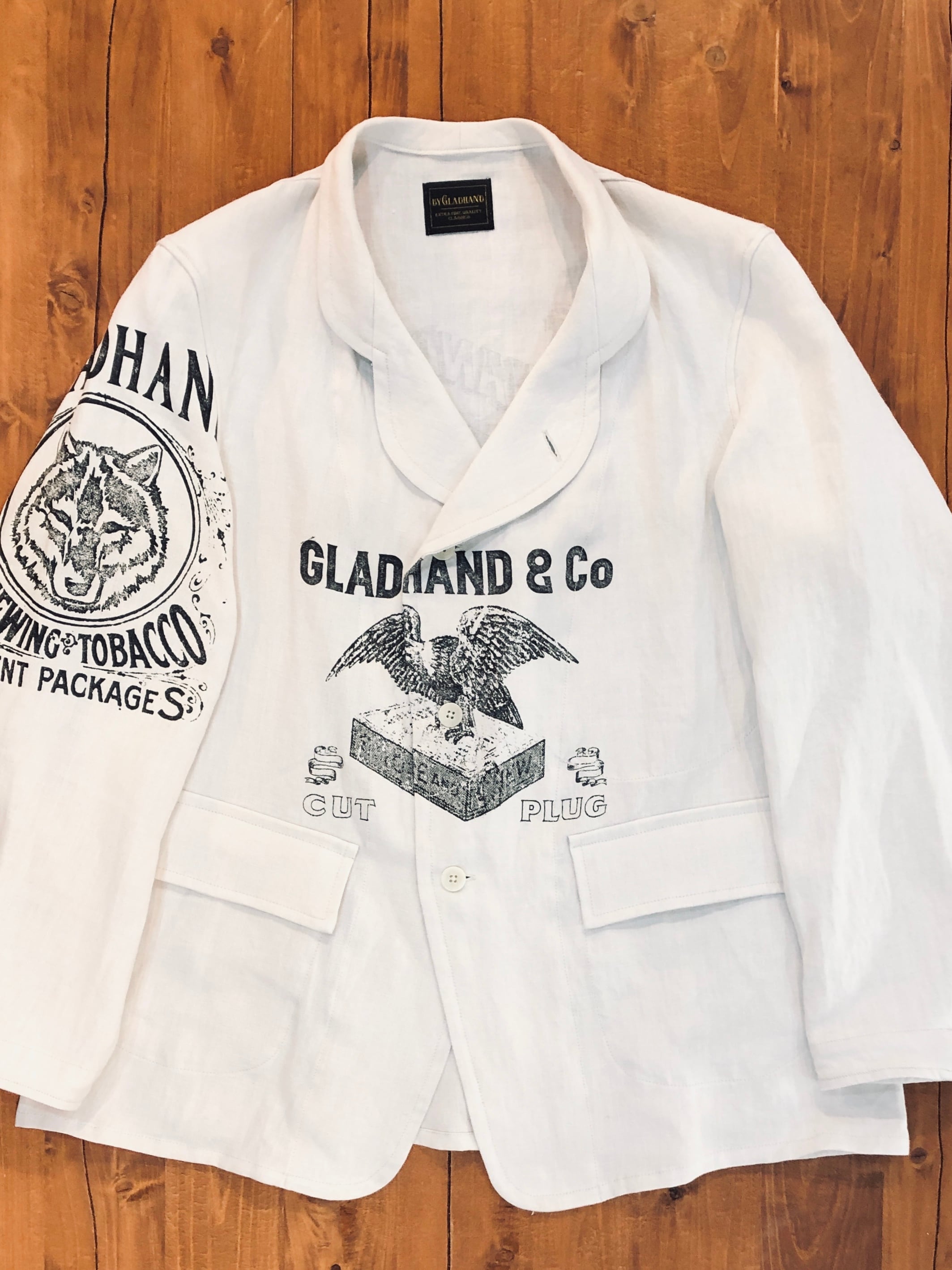 BY GLAD HAND】バイ グラッド ハンド FOR SMOKING - LINEN JACKET