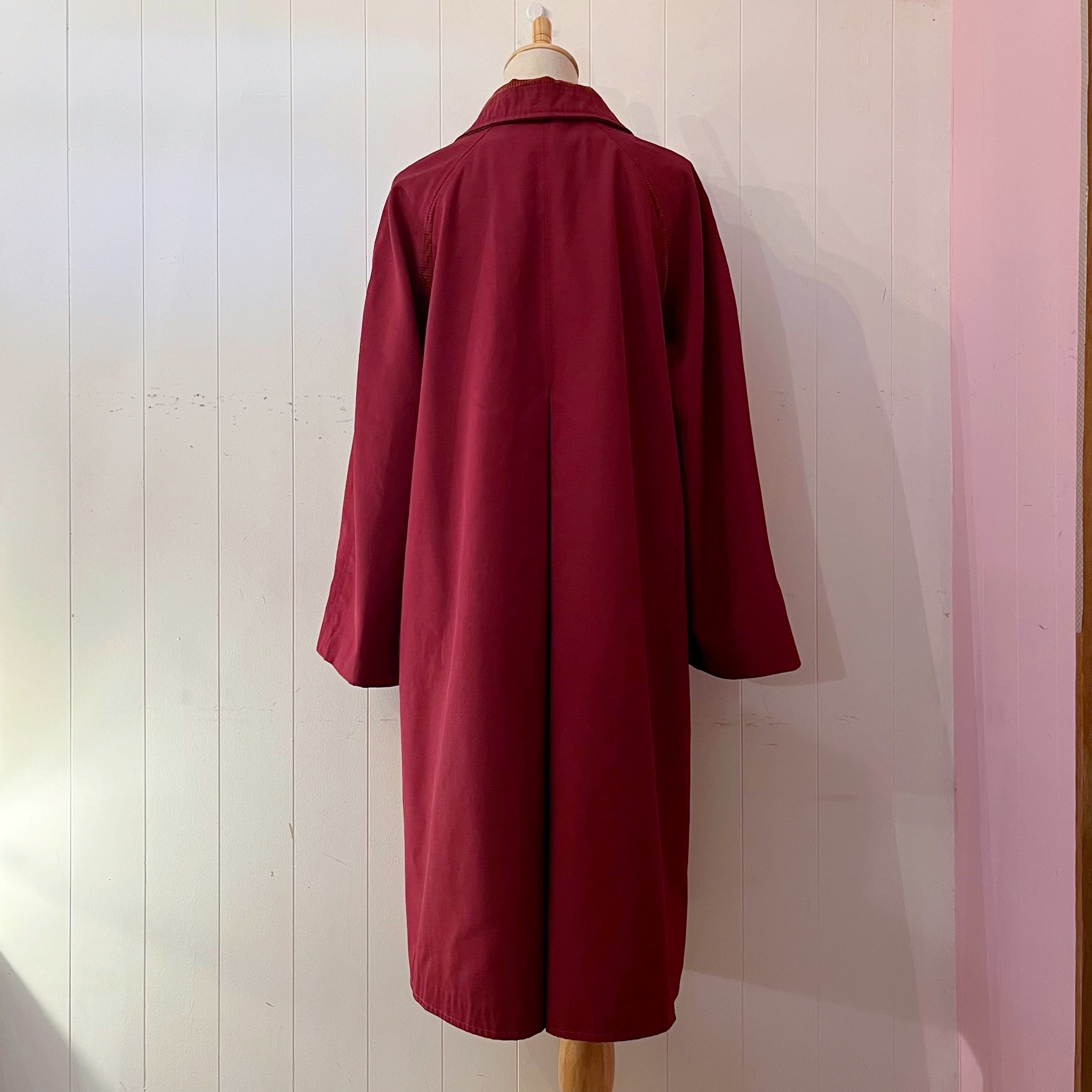 bordeaux check liner coat