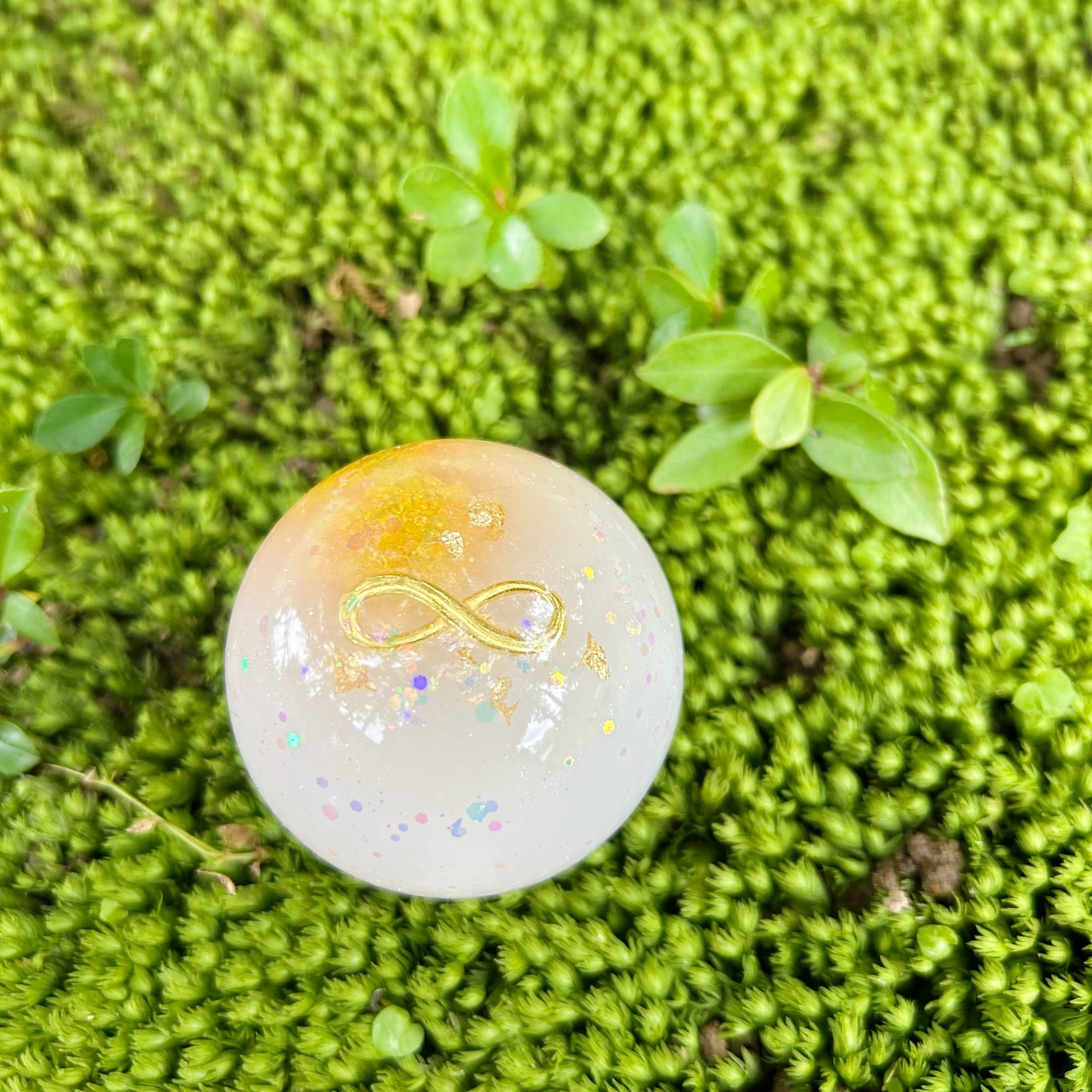 【金白龍】龍の宝玉オルゴナイト(中玉)