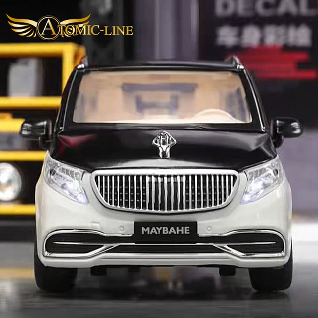 Mercedes マイバッハ VS680 MPV ミニカー 1/24 キーレスリモコン 全2色 ライト点灯 エンジンサウンド 合金モデル 模型 ジオラマ