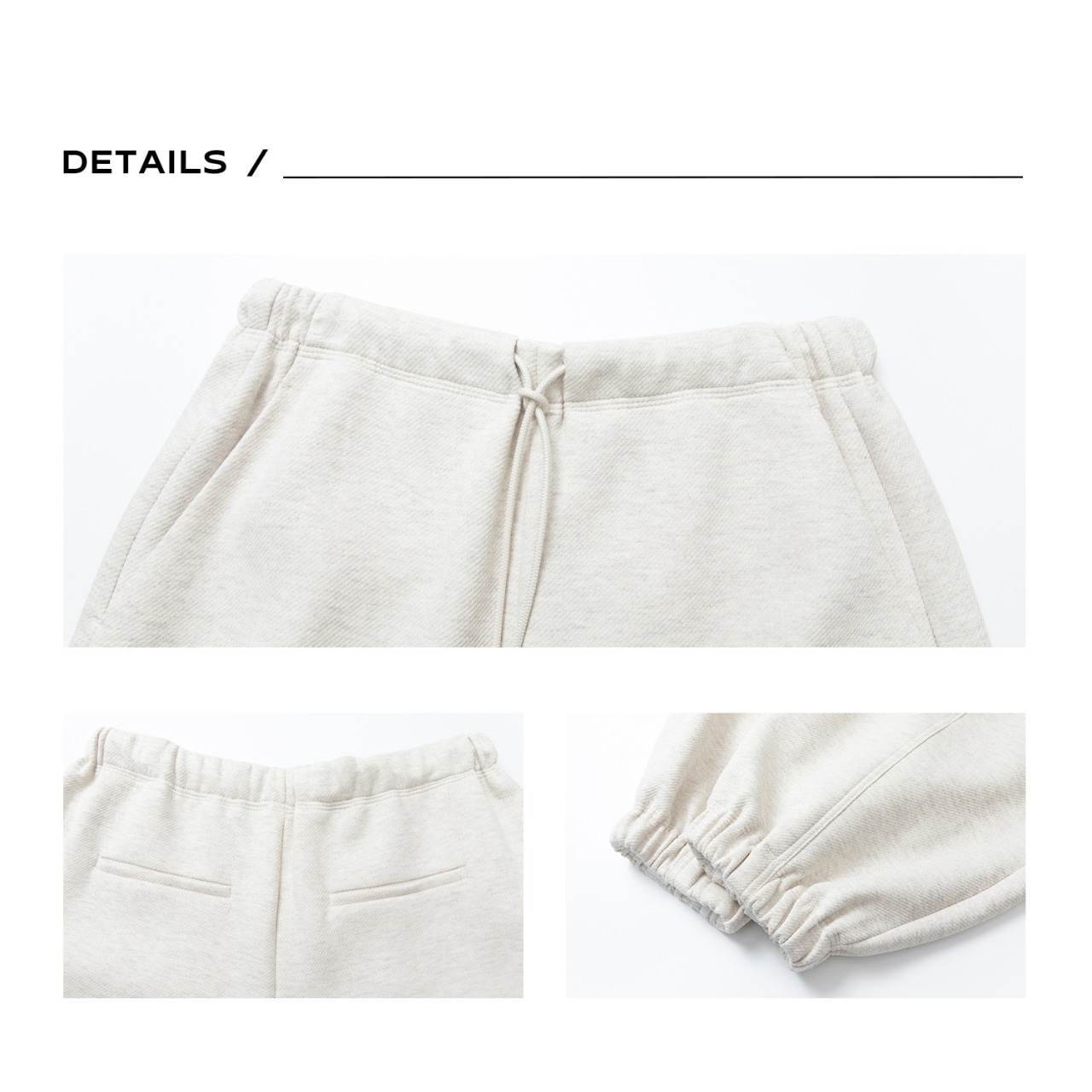 Sweatl Drawstring Cuff Wide Pants T3583