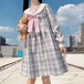 ✞ ♡ネイビースカート リボン ロング スウィート ✞ゴスロリ SM ミリ 甘ロリ クラロリ 和ロリ エレガント 黒ロリ 姫ロリ 華ロリ BB-BB90457904328